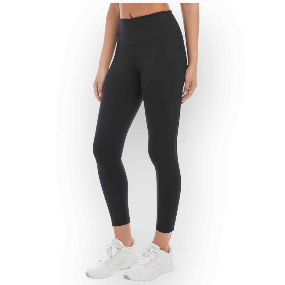 Danskin Womens Black Solid Elastic High-Rise Leggings Size XL - Picture 2 of 8